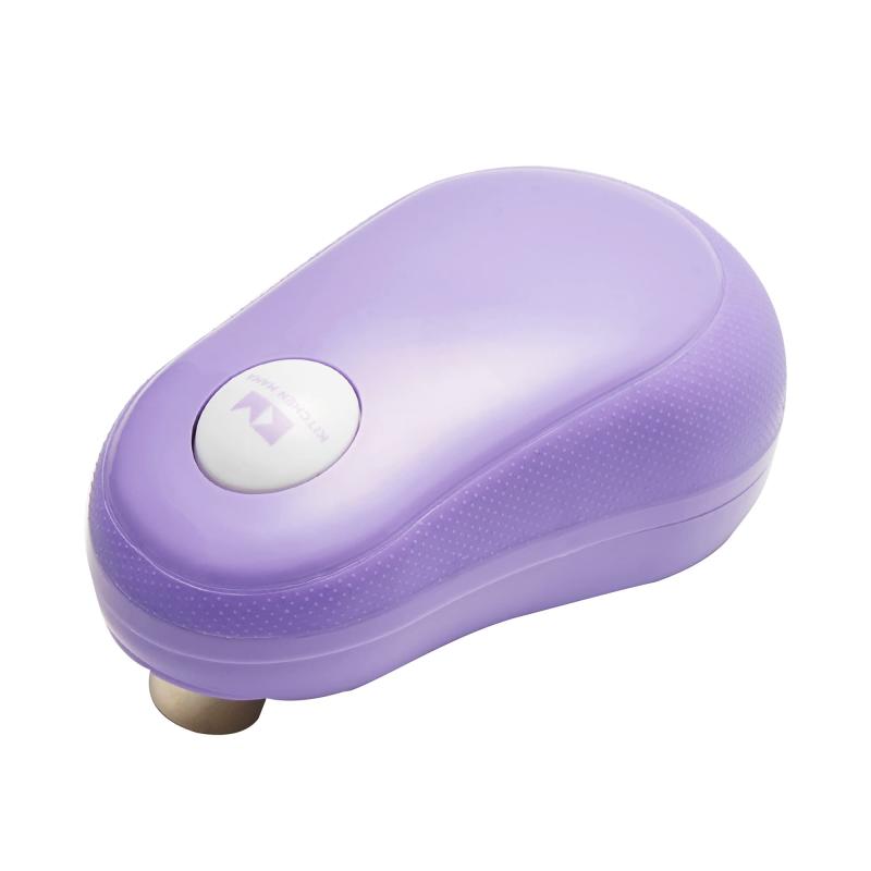 Kitchen Mama ワンタッチ電動缶切り 自動電源オフ機能付き ボタンを押すだけで缶が開けられます 人間工学に基づいた滑らかなエッジ 食品安全 関節炎のお年寄り バッテリー駆動