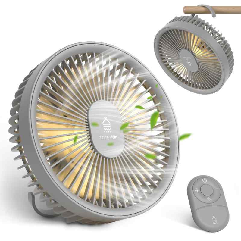 【2024新登場 ＆ 1台3役】 卓上扇風機 壁掛け 吊り下げ 扇風機 dcモーター 静音 4段階風量 マグネットリモコン付き LED照明ライト機能 コードレス 扇風機 ミニ 小型 軽量 USB充電 ギフト 暑さ対