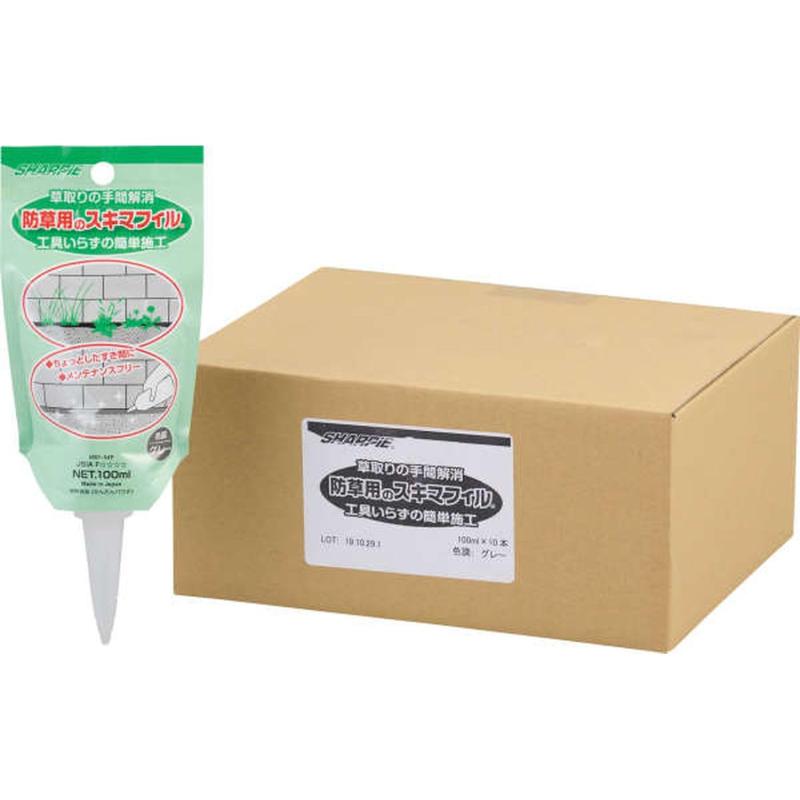 【箱売り】シャープ化学 SHARPIE 防草用のスキマフィル グレー 100ml 10本入り スキマの雑草防止 工具いらず 簡単施工 草取りの手間解消