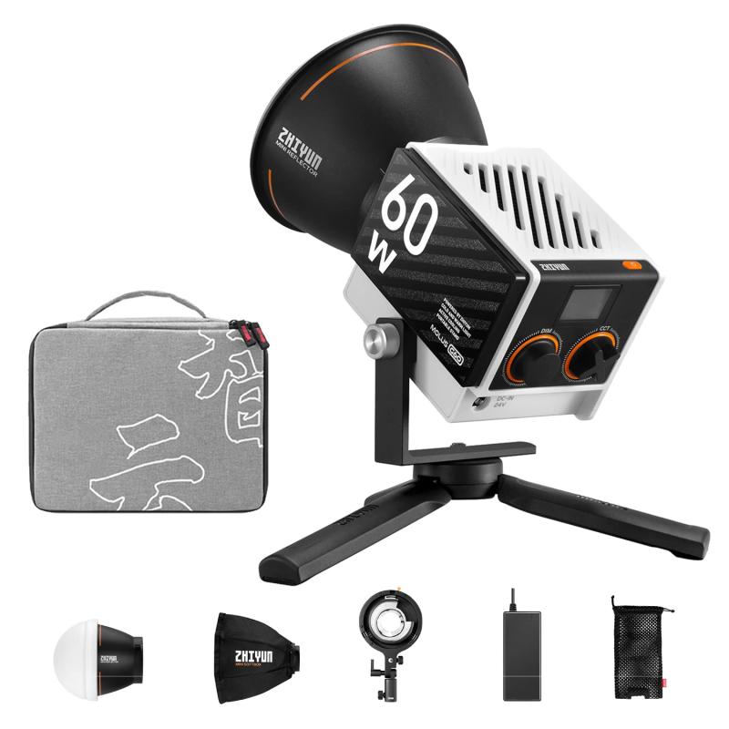 Rakuten - ZHIYUN G60ビデオライト、60Wポータブルカメラライト