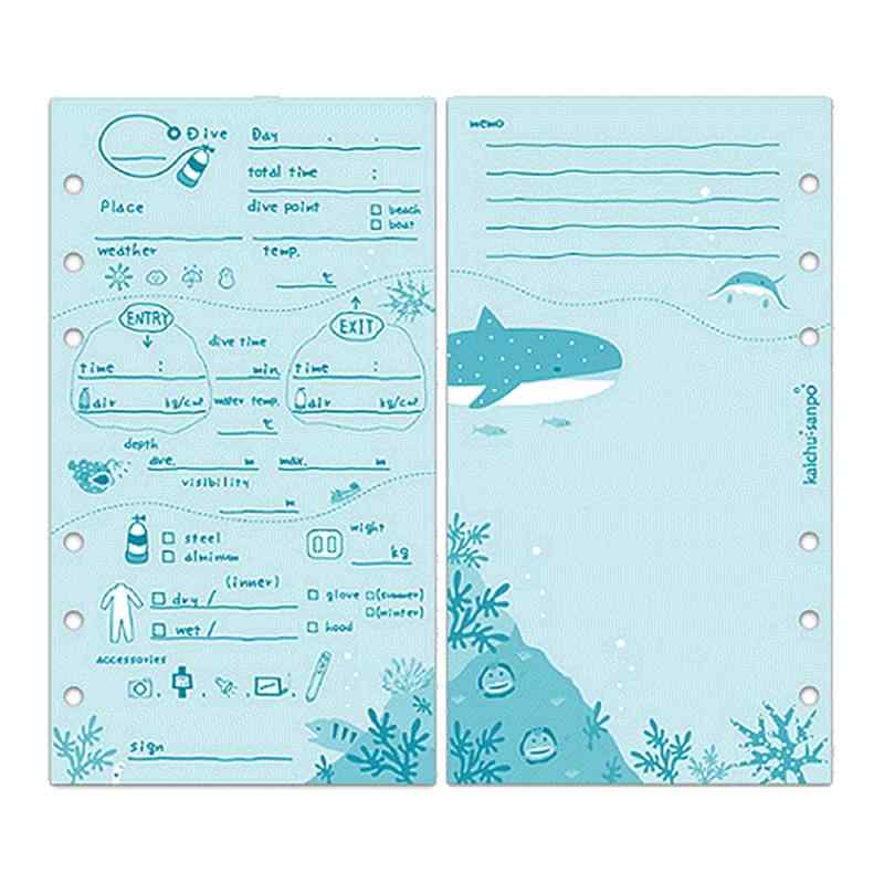 BBC スペアログ2（6穴）2種類 30枚入り (青マンタ)