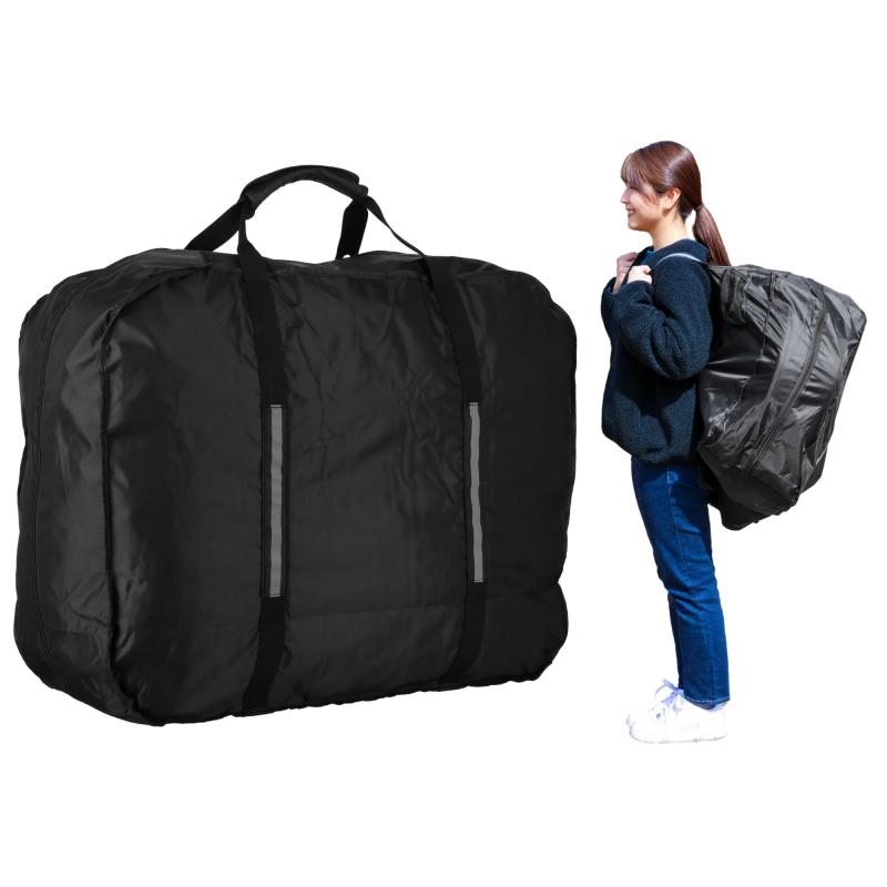 BrightonNET リュックにもなる軽量輪行バッグ PotaRuck 20インチ折りたたみ自転車対応 2way(背負う・肩掛け) 輪行袋 収納袋一体型 BS-MINIVLOBAG ブラック