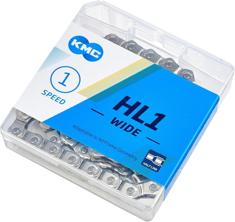 KMC(ケーエムシー)HL1 WIDE SILVER100シルバーシングルKMC-HL1-WD-SV自転車チェーン