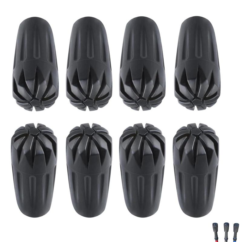 LUYING トレッキングポール ラバーキャップ ウォーキングポール バスケット登山 ハイキング交換用 ラバーキャップ 8個 トレッキングポール キャップ セット ノンスリップ ゴム製 滑り止め 先1. 高品質なゴム素材 この製品は、軽量か...