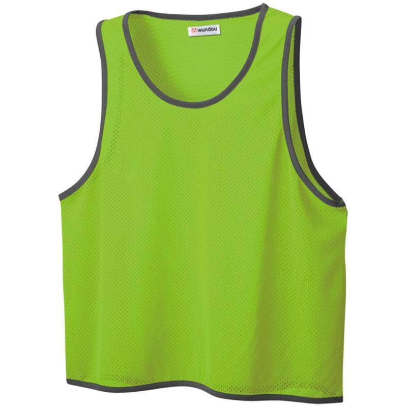 Rakuten - wundou(ウンドウ) ベーシック ビブス 蛍光グリーン JL P55 ジュニア 撥水性 メッシュ