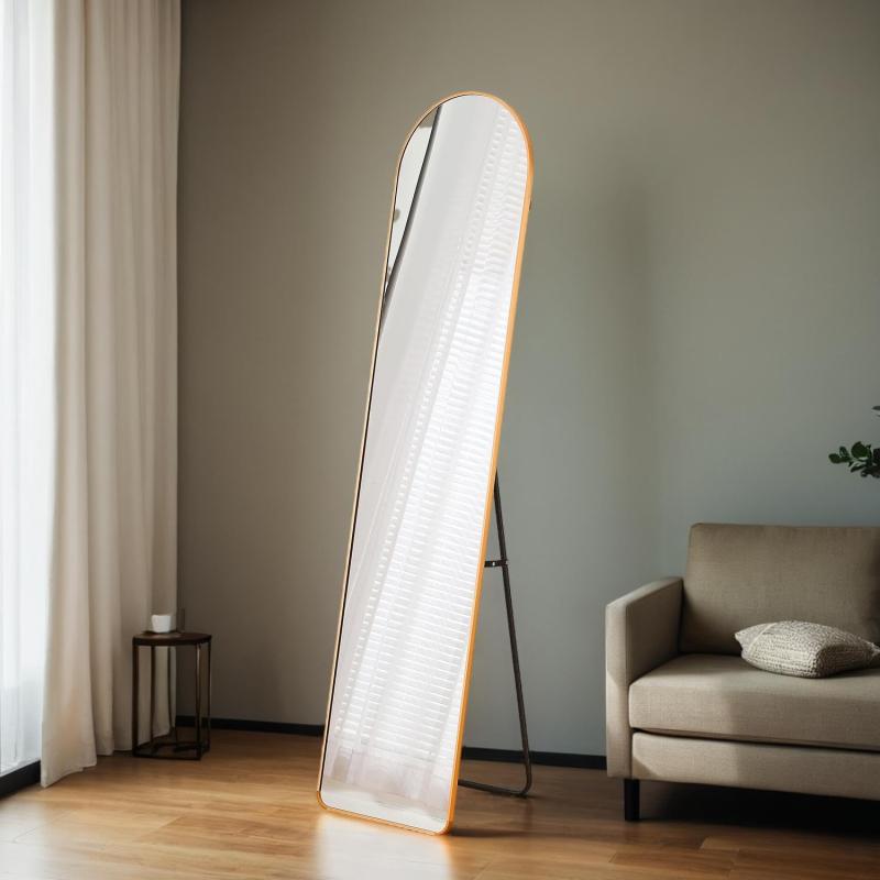 TAO ONE 全身鏡 姿見鏡 おしゃれ 鏡 全身ミラー 飛散防止 壁掛け/立て掛けミラー スタンドミラー すがた鏡