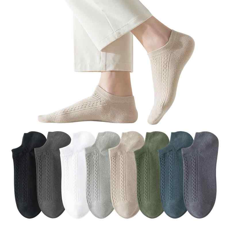 [DAMILY] 靴下 メンズ くるぶし 夏 スニーカーソックス 吸汗速乾 防臭 綿 男性用靴下 脱げない 蒸れない ショートソックス カラフル 8足セット 24-27cm