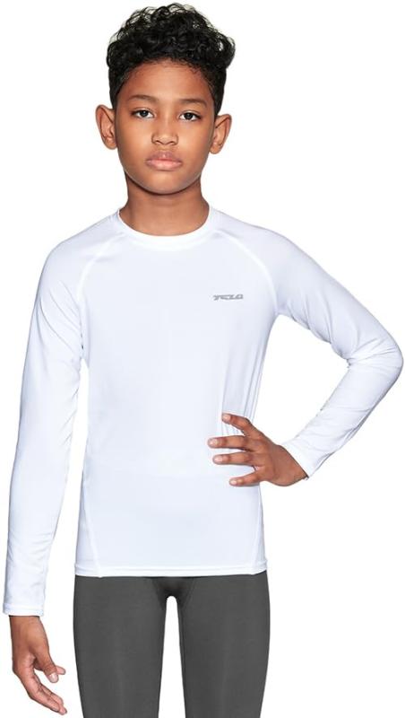 [テスラ] コンプレッションウェア キッズ 長袖 [UVカット・吸汗速乾] スポーツ サッカー インナー コンプレッション シャツ アンダーシャツ スポーツインナー 子供 ジュニア
