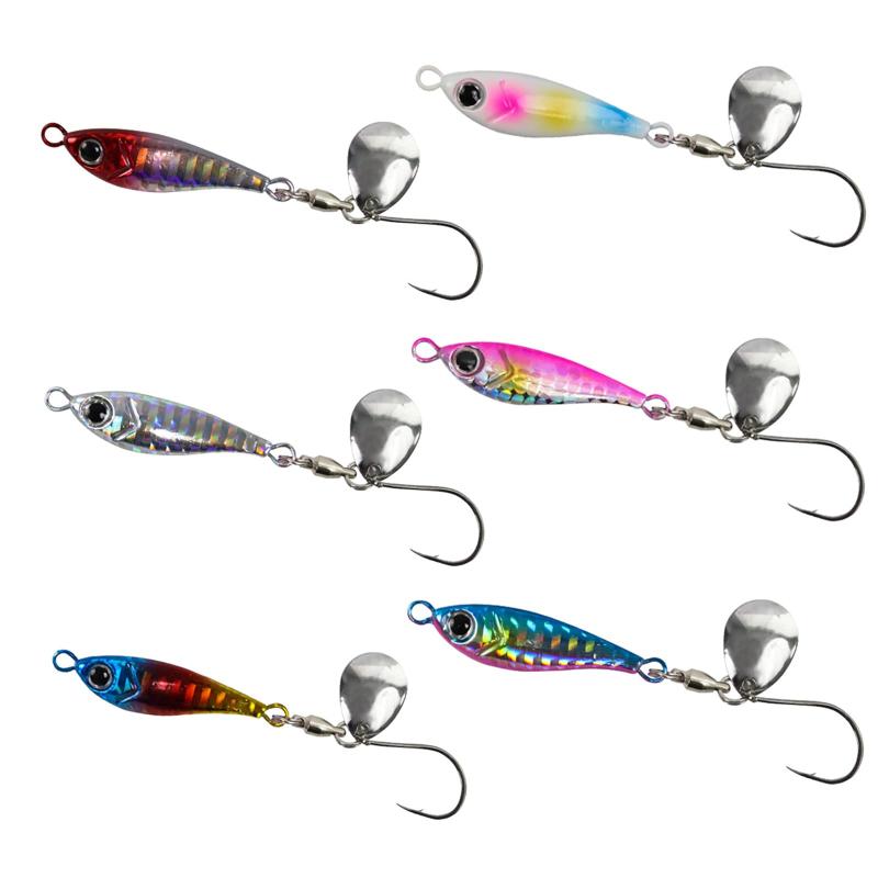 Spotlip 6個セット10g/15g/20g/25g/30g金属鉄板 メタルジグ ハードベイト 釣りルア ルアー回転スプーン