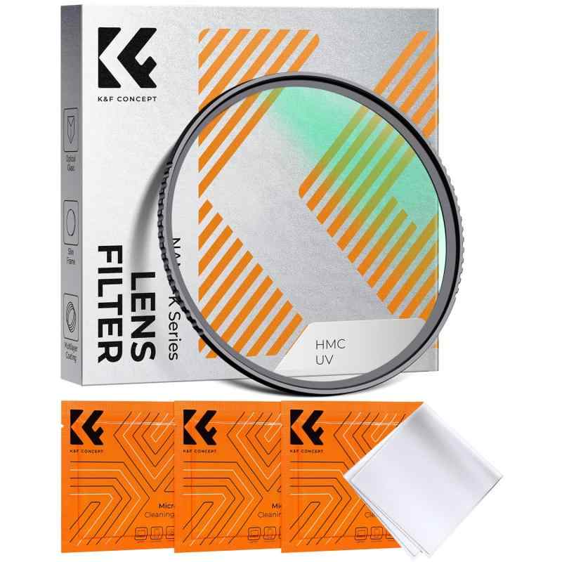 乐天商城 - K&F Concept UVフィルター 光学ガラス 多層加工 薄枠 紫外線保護 99%透過率