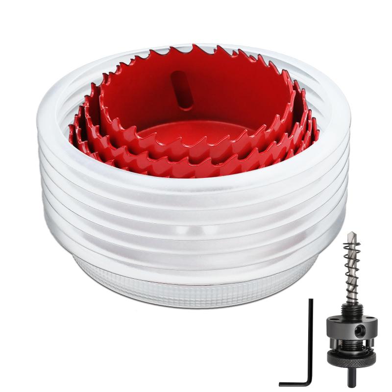 2PCS 60mm ホールソー そし125mmて ダストカバー 電動ドリル 木材のに 薄い金属板 鉄アルミ石膏ボード プラスチック PVC DIY ホールカッター