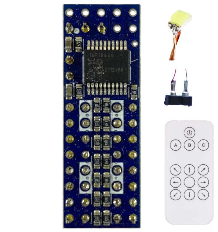 ナゾテック 電飾LEDシステム。プラモデル・ジオラマ・ミニカーなど向けリモコン制御可能な電飾用LEDシステム・8回路