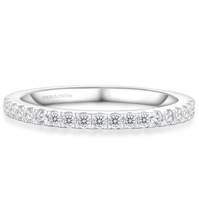 [KRKC] 指輪 レディース：誕生日プレゼント モアサナイト指輪 シルバー925 ファッションリング プロポーズリング 結婚ゆびわ ホワイトゴールドメッキ 人工ダイヤモンド 金属アレルギー対応