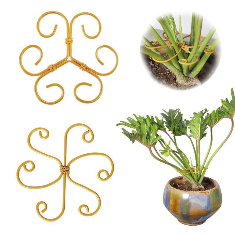YSYLGL園芸支柱 園芸モンステラ 小型観葉植物専用スタンド 2セット 植物サポート モンステラフラワースタンド 花支架 ガーデニング支柱 合金製 倒伏防止 インテリア対応 農業用 園芸用 成長