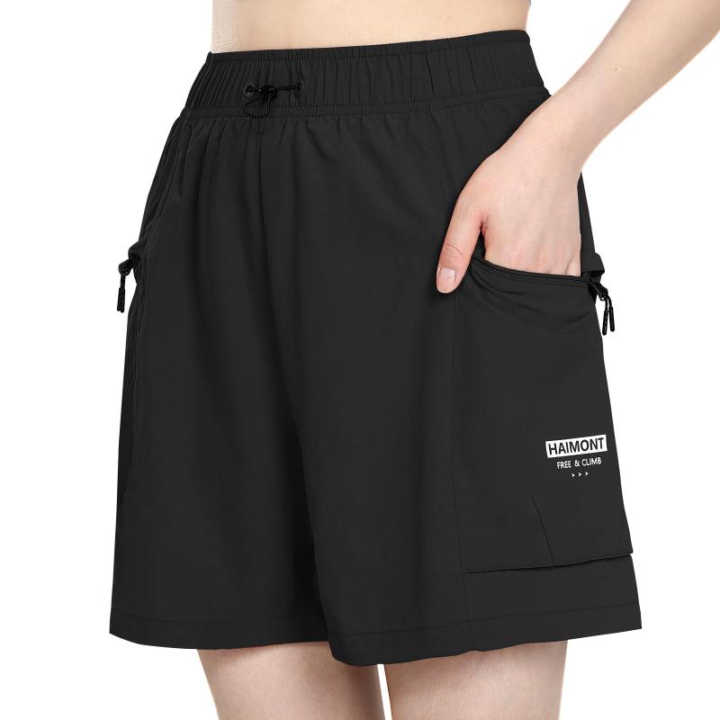 [Haimont] 秋のレイヤリングに登山 ショートパンツ レディース スポーツウェア 速乾 防水 ゆったり履き心地 ゴムウエスト登山 短パン レディース ハーフパンツ スポーツ