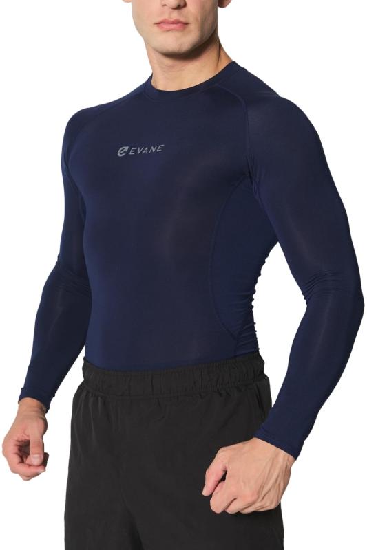 [EVANE] エバン コンプレッション ワークアウト ロングスリーブ シャツ