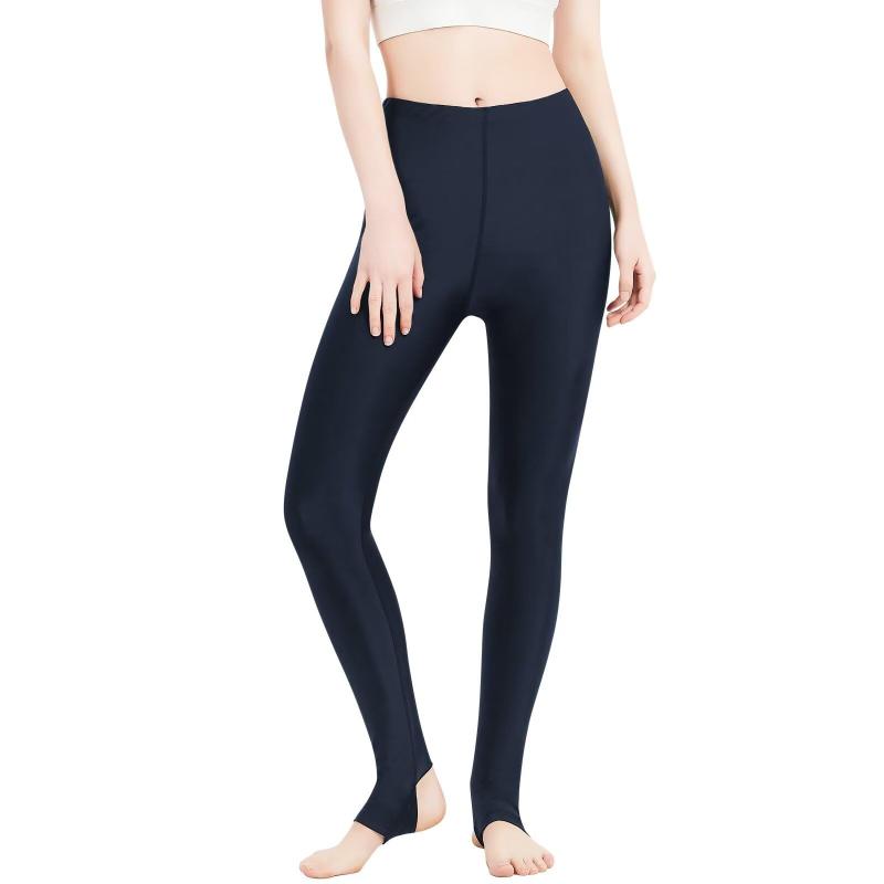 Guooolex Women's Rash Guard, Stretchy Leggings, Swimsuit, Swim Pants, 2-Way Spats, Amphibious Overwear, Sun Protection, UV Protection