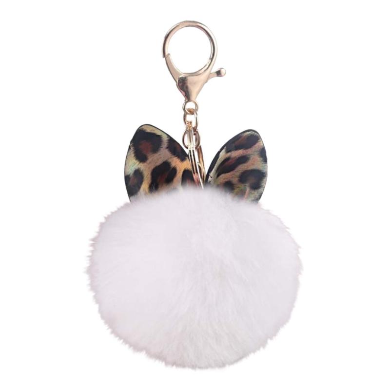 Rakuten - CHROME CRANE(クロム クレイン) レディース 猫耳 キャット ヒョウ柄 かわいい キーリング チャーム キーホルダー WB080