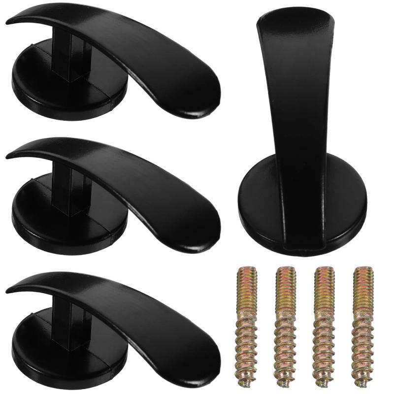 STOBAZA 4個 カーテン ホールドバック 壁 取り付け フック メタル カーテン タイバック 窓 トリートメント ホルダー カーテン フック 壁 ハンガー 用 寝室 リビング ルーム シルバー