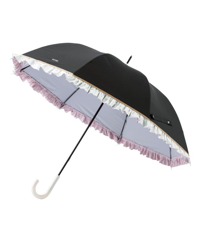 樂天商城 - [estaa エスタ] MOONBAT(ムーンバット) 一級遮光 遮熱 UV遮蔽 日傘 【晴雨兼用】 50cm レディース デコレーション 長傘