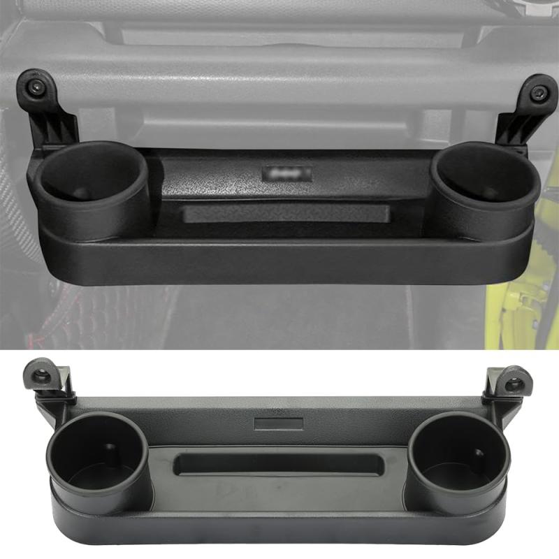 Rakuten - YOCTM 助手席収納ボックス スズキ ジムニー JB64 シエラJB74 ノマド JC74 2ドア 5ドア 2019-2025 助手席用 フロントテーブル ドリンクホルダー 増設収納ラック フック スマホスタンド 内装 パーツ ア