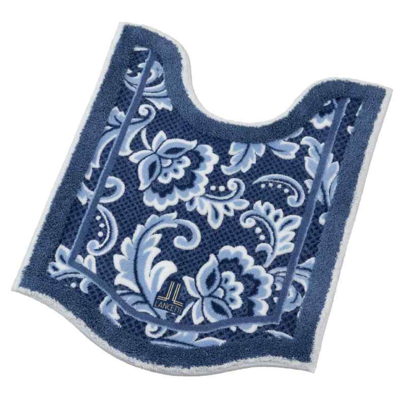 LANCETTI ピッツォ ロングトイレマット 約80×65cm ブルー ランチェッティ センコー 34320