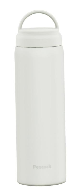 Rakuten - 【持ち運び便利なハンドル付き】ピーコック魔法瓶 スクリューマグボトル ホワイト 600ml 水筒 魔法瓶 保温 保冷 まほうびん 持ち手 軽量 タンブラー コーヒー マグ 洗いやすい マグボトル AKZ