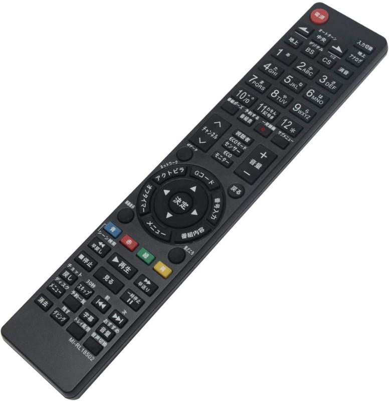 テレビリモコン RL18502 RL18501 RL18503 RL18904 RL18901 RL19701対応リモコン ： RL18502 RL18501 RL18503 RL18904 RL18901 RL19701オリジナルのリモコンに付いている主なボタンが設置されており、主な機能は普通に動作できます。(RL18904 RL18901の代替品として使用する時、「番組表」がボタン非対応です。メニューから番組表の操作は可能です。）対応機種：LCD-32BHR40S0 LCD-32BHR400A LCD-26BHR400S LCD-46BHR400 LCD-40BHR400 LCD-42BHR300 LCD-37BHR300 LCD-32BHR300 LCD-26BHR400 LCD-32BHR400 LCD-26BHR500 LCD-32BHR500 LCD-55MDR1 LCD-46MDR1 LCD-40MDR1対応機種：LCD-32H5500X LCD-40MXW400 LCD-32MX45 LCD-26MX45 LCD- 26MX55 LCD-22MX45 LCD-32ML1 LCD-40MLW1 LCD-32H5500X LCD-32MX45 LCD-32H5BX LCD-32MX40 LCD-40MXW400 LCD-19ATL40 LCD-19MX40 LCD- 22MX40 LCD-A40BHR3 LCD-A32BHR3 LCD-A26BHR3 LCD-40BHR35 LCD-32BHR35 LCD-26BHR35 LCD-G26BHR3 LCD-V26BHR3 LCD-G32BHR3 LCD-V32BHR3出品のリモコンは代用リモコンでございます。
