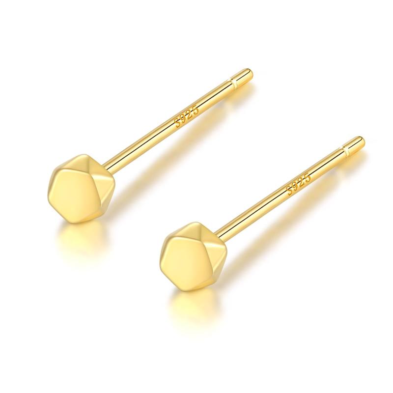 ピアス 極小 小さめ 小さい 目立たない 華奢 シンプル ひかえめ 変形 五角形 多角形 シルバー925 Silver925 金属アレルギー対応 プレゼント ギフト 4mm 3mm 2mm