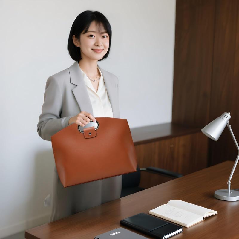 [raisme] ビジネスバッグ 2点セット トートバッグ 撥水 リクルートバッグ 手提げ A4 PUレザー 大容量 無地 就活 出張 レディース メンズ 横型 OL 通勤 おしゃれ