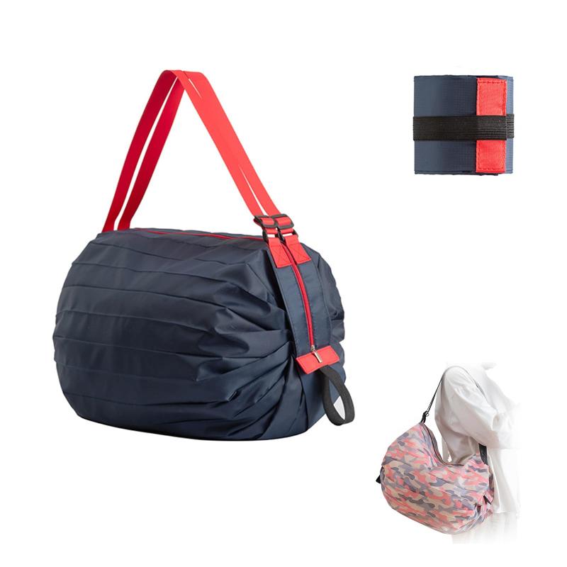 [ポクミル] エコバッグ コンパクト 大容量 コンパクトバッグ 折りたたみ ファスナー付き 一瞬でたため る洗える 耐久性 繰り返し使える 収納 おしゃれ 軽量 アウトドア