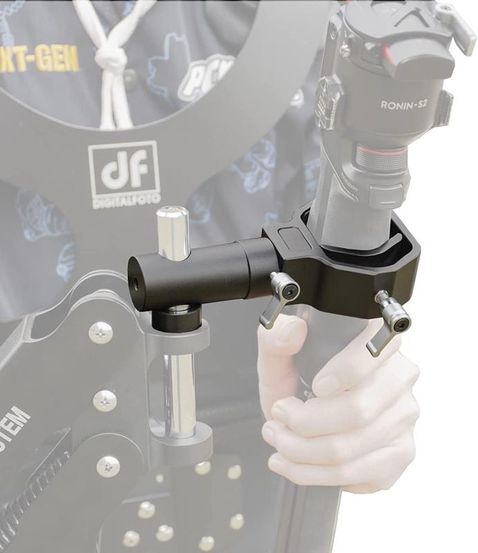 DF DIGITALFOTO TH02ハンドジンバル用のステディカムアームおよびベストジンバルアダプター、調整可能な射撃角度、アームピンの直径が12/13/16mmのジンバルベストと互換性があります。