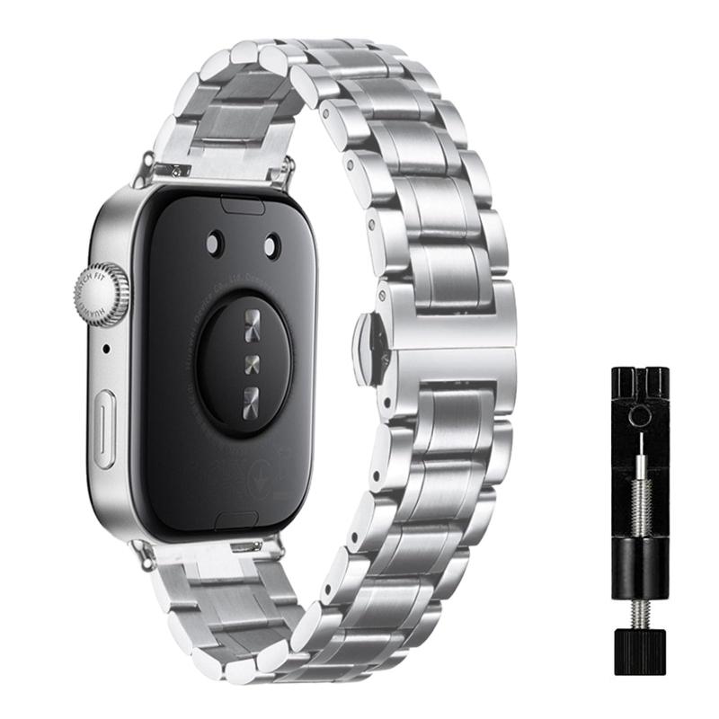 Rakuten - [ZoRoll] バンド 用の Huawei Watch Fit 5 Pro/Fit 5 / Fit 4 Pro/Fit 4 / Fit 3 対応 ステンレスバンド 金属ベルト 交換ベルトステンレス製 防錆 バタフライバックル 男女兼用 サイズ調整工具付