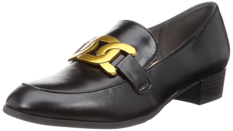 [エンチャンテッド] レディース メタルプレートモチーフローファーローファー