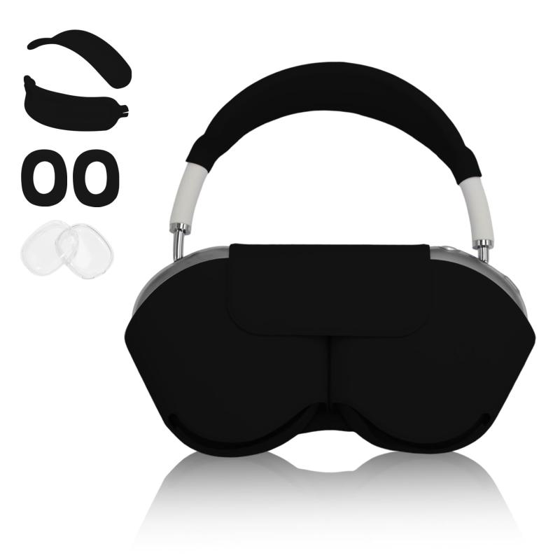 umvowuxa For AirPods Max 保護セット 4点 - ソフトピンク シリコンカバー（黒/ヘ...