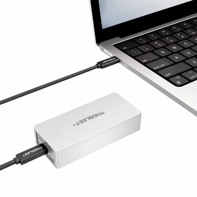 M.2 NVMe SSDケース Thunderbolt 5対応 最大80Gbps｜PCIe Gen4x4対応 外付けSSDケース｜TB5/TB4/USB4/USB3.2/USB3.0/2.0互換｜最大7000MB/s高速転送｜冷却ファン搭載｜Mac/Wi