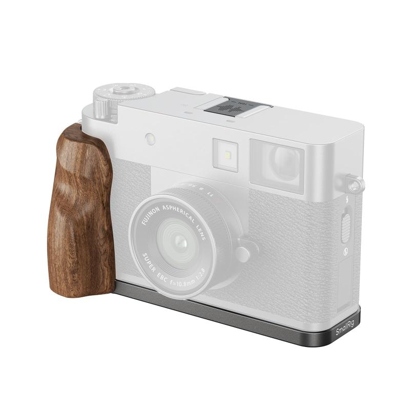 Rakuten - SmallRig X-Half用 木製L字マウントプレート、FUJIFILM X-Half用Lプレート、エルゴノミックウッドサイドハンドル、ホットシューカバー付属（チャコールシルバー） - 5394