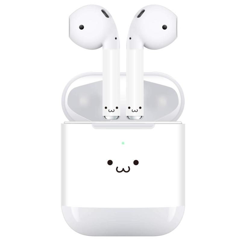 乐天商城 - エレコム airpods デザインステッカー [本体を自分好みにデコレーションできる] 2019/2016発売モデル対応 カーボン調(ブラック)