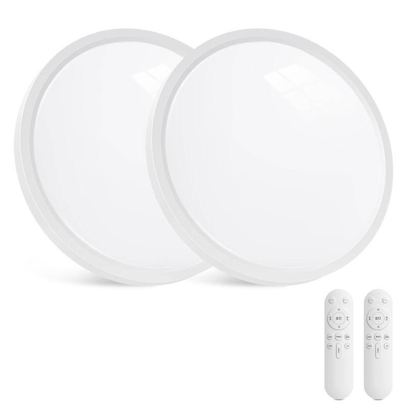 Rakuten - [禄越] シーリングライト led 照明器具 間接光 照明 調光調色 リモコン付 常夜灯モード タイマー 薄型 ledシーリングライト 省エネ 節電 簡単取付 天井照明 電気 キッチン リビング 子供部屋
