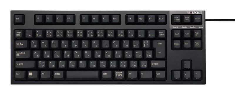 FRONTIER - REALFORCE リアルフォース 東プレ R3S キーボード 静音 有線 USB 静電容量無接点方式 Windows レーザー印刷 かなあり 日本語配列 R3S1,2