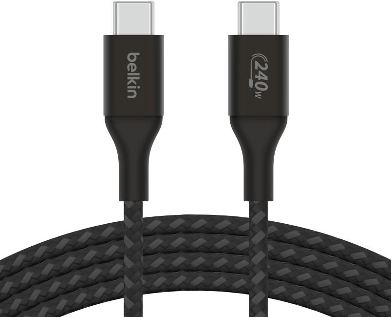 Belkin USB-C to C 編組ケーブル 240W対応 急速充電 PD3.1対応 超高耐久 USB-IF認証 ゲーミングPC/MacBook Pro/MacBook Air/iPad Pro/Surface Pro/Galaxy S22/Andr