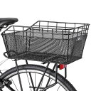 CXWXC 自転車 後ろカゴ 高耐久性 大容量 取付簡単 金属製 リアカゴ ネット・防水カバー付き (CX-HT-193)