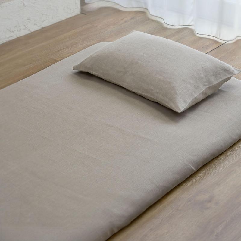 Cadeau屋｜フラットシーツ スタンダード シングル 和布団用 リネン さらさら 蒸れない 吸水速乾 150×250cm