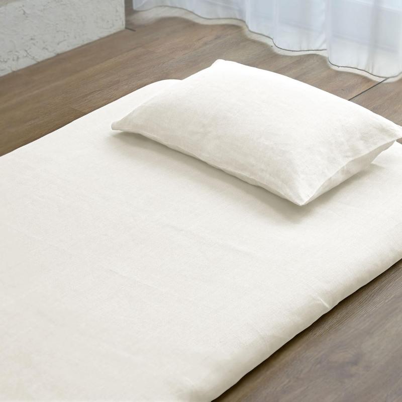 Cadeau屋｜フラットシーツ スタンダード シングル 和布団用 リネン さらさら 蒸れない 吸水速乾 150×250cm
