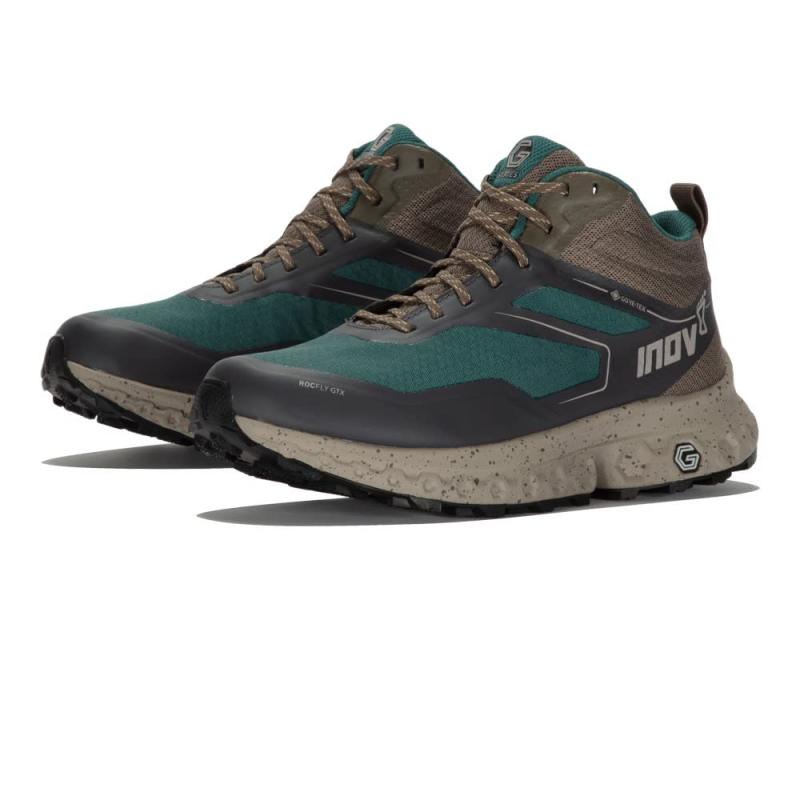 INOV8 メンズ ROCFLY G390 GTX MS ゴアテックス トレッキング 登山 クッション 厚底ハイク ハイキングフィット 5(3E相当) 前足部19mm 踵部25mm ドロップ6mm スタッド4mm 重量:約390g(27.0)