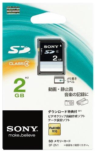 SONY SDメモリーカード 2GB Class4 SF-2N1規格:SDメモリスピードクラス:Class4UHSスピードクラス:非対応