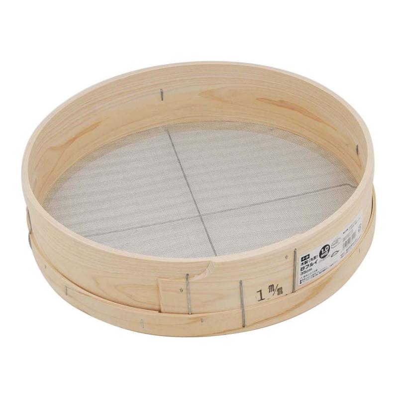 樂天商城 - 千吉 木製砂フルイ (丸型) 35cm 1.0~9.0mm目