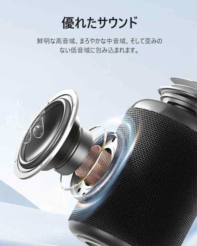 cooboom Bluetooth���ԡ����� �֥롼�ȥ��������ԡ����� IPX7�ɿ� �ݡ����֥륹�ԡ����� LED�饤���դ� Bluetooth5.3 ���ƥ쥪 2��ڥ���� �磻��쥹 �ϥ󥺥ե꡼���� ����Ϥ ���ޥ� PC ����