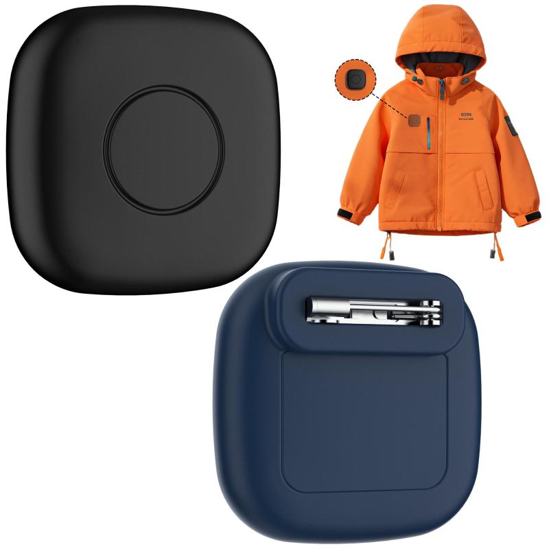 Tile Mate 2024/2022用 ピン付き防水シリコンケース - 隠しGPSトラッカーホルダー 子供 ティーン 高齢者 ペット バッグ 荷物 - 紛失防止 傷防止 カバー - ブラック/ホワイト creativeglobal01-10141658 クリエイティブグローバル パッケージ画像