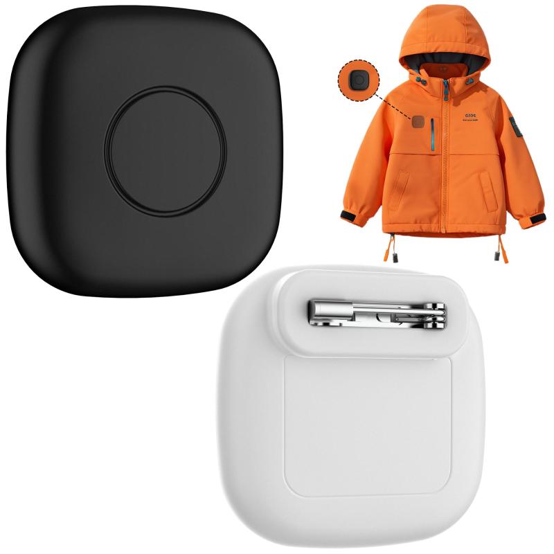 Tile Mate 2024/2022用 ピン付き防水シリコンケース - 隠しGPSトラッカーホルダー 子供 ティーン 高齢者 ペット バッグ 荷物 - 紛失防止 傷防止 カバー - ブラック/ホワイト creativeglobal01-10141658 クリエイティブグローバル サンプル画像2